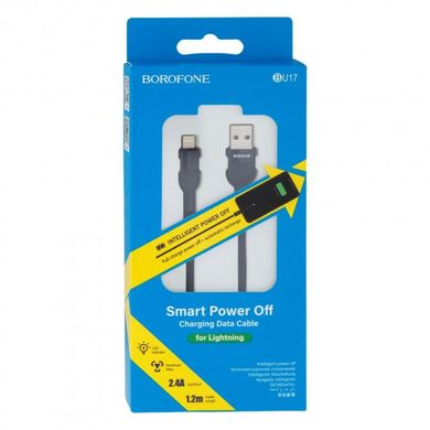 Купити Кабель Borofone BU17 Starlight Lightning USB 2.4 A 1,2m Black