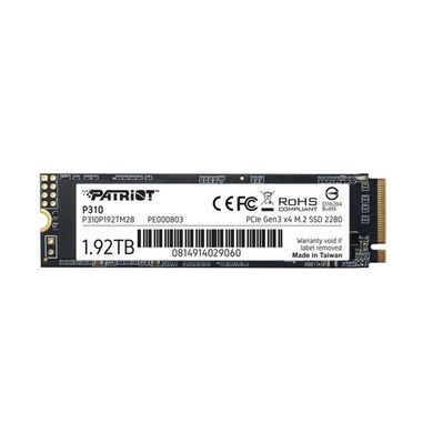 Купити Комп'ютерний запам'ятовувальний пристрій SSD M.2 Patriot P310 1920GB NVMe 2280 PCIe 3.0x4 3D NAND TLC