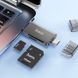 Кардрiдер Hoco HB39 USB/Type-C 3.0 A to SD, TF Metal Gray
