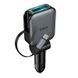 Автомобільний зарядний пристрій HOCO Z67 Triunfar PD60W(1C1A)+Type-C car charger with telescopic cable Metal Gray