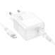 Мережевий зарядний пристрій Borofone BA77A charger set(C to iP) White
