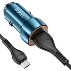 Купити Автомобильное зарядное устройство Hoco Z46 USB Sapphire Blue