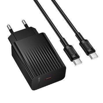 Купити Мережевий зарядний пристрій BOROFONE BAS75A Source single port PD30W charger set (C to C) (EU) Black