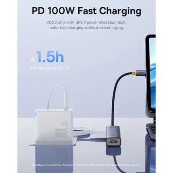 Купити USB-хаб Baseus UltraJoy Series 7-Port HUB AIR Space Grey (Type-C to HDMI4K@60Hz*1+USB3.0*2+PD*1+SD/TF3.0*1+3.5mm*1)