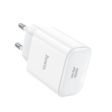 Купити Сетевой зарядный устройство HOCO C76A Pro Majestic single port PD30W charger White