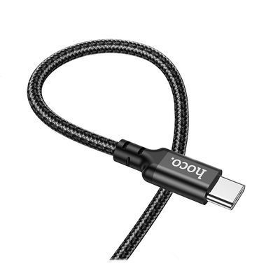 Купити Кабель HOCO X14 Type-C to Type-C 60W, 1m, nylon, aluminum connectors, Black