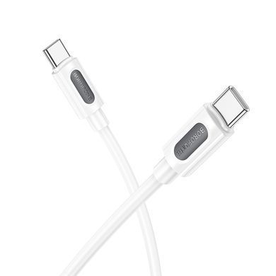 Купити Кабель BOROFONE BX114 Structure 60W silicone charging data cable C to C White