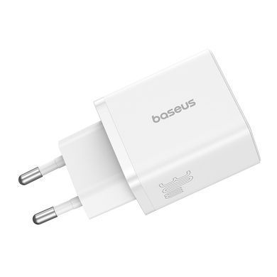 Купити Мережевий зарядний пристрій Baseus Cube Fast Charger C+U 30W EU Moon White