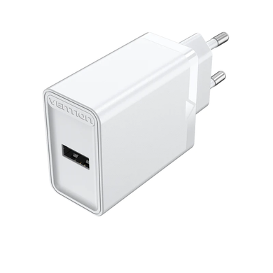 Купити Мережевий зарядний пристрій Vention 1-port USB (12W) White
