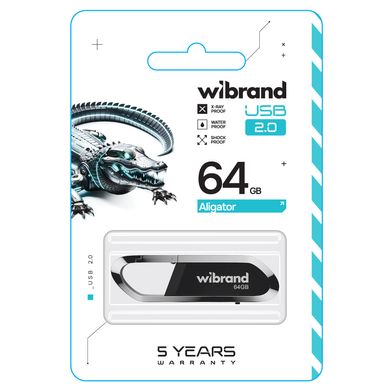 Купити Флеш-накопитель Wibrand Aligator USB2.0 64GB Black