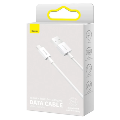Купити Кабель Baseus Superior Series Fast Charging Data Cable USB to Micro microUSB USB 2A 1m White