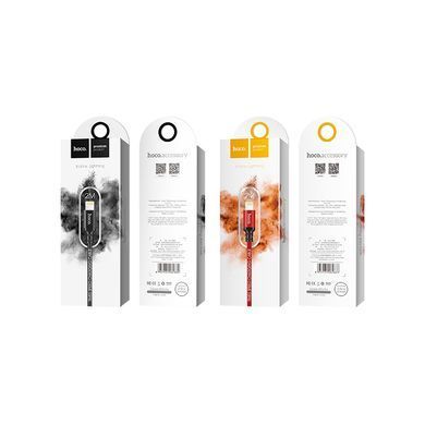 Купити Кабель HOCO X14 USB to iP 2A, 2m, nylon, aluminum connectors, Black