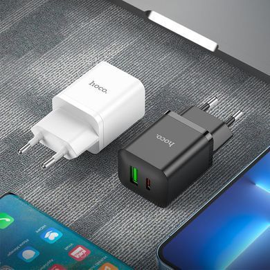 Купити Сетевой зарядный прибор HOCO N28 Founder PD20W+QC3.0 charger Black
