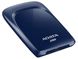 Портативный SSD A-DATA SC680 480GB Portable USB 3.2 Type-C 3D NAND TLC Blue - Уценка