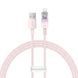 Кабель Baseus Explorer Series Fast Charging Cable with Smart Temperature Control USB to iP 2.4A 1m Pink