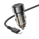 Автомобільний зарядний пристрій Borofone BZ20 charger set(C to iP) USB-A/Type-C Transparent Black