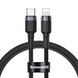 Кабель Baseus Cafule Cable Type-C to iP PD 18W 1m Gray+Black Type-C lightning 2.1 A 1m Black-Grey