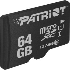 Купити Карта памяти Patriot microSDXC LX Series 64GB Class 10 W-10MB/s R-80MB/s Без адаптера
