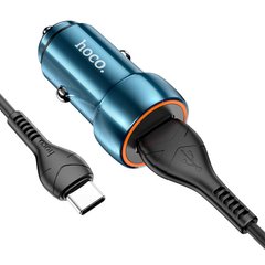 Купити Автомобільний зарядний пристрій Hoco Z46 USB Sapphire Blue