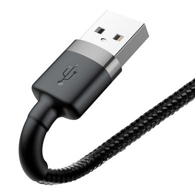 Купити Кабель Baseus Cafule Lightning USB 2A 3m Black-Gray