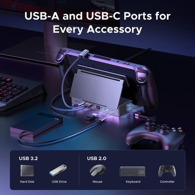 Купити Док-станція UGREEN CM800 9in1 USB-C Output：1&times;DP, 1&times;USB-C, 3&times;USB-A, 1&times;RJ45, 1&times;SD Card Slot, 1&times;TF Card Slot Space Gray