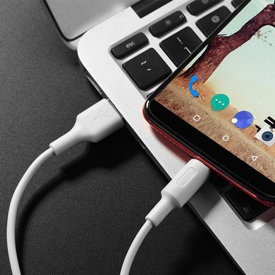 Купити Кабель HOCO X25 USB to Type-C 2A, 1m, PVC, PVC connectors, White