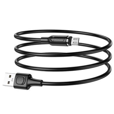 Купити Кабель BOROFONE BX41 USB to Micro 2.4A, 1m, PVC, PVC connectors, magnetic, Black