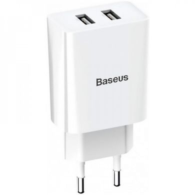 Купити Мережевий зарядний пристрій Baseus Speed Mini Dual U Charger White