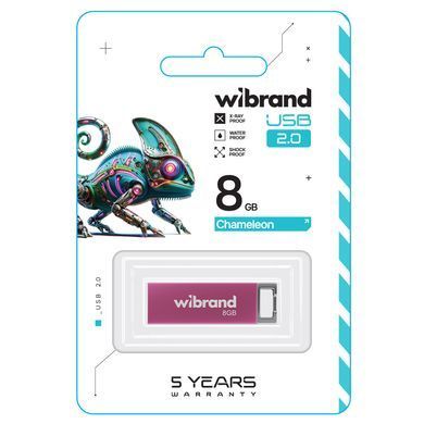 Купити Флеш-накопичувач Wibrand USB 2.0 Chameleon 8Gb Pink