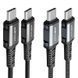 Кабель ACEFAST C1-03 Type-C to Type-C 3A, 1.2m, nylon, aluminum connectors, Black