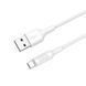 Кабель HOCO X25 USB to Type-C 2A, 1m, PVC, PVC connectors, White