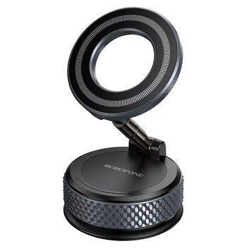 Купити Автотримач для телефона BOROFONE BH144 Custodio vacuum suction cup magnetic holder(multi-scene) black metal gray