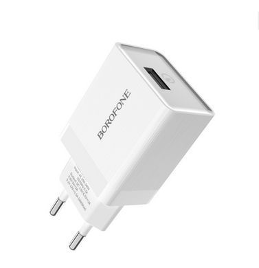 Купити Мережевий зарядний пристрій BOROFONE BA20A Sharp single port charger set(Micro) 10.5W White