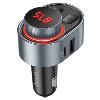 Купити Автомобильное зарядное устройство Hoco E72 Alegria 2 × USB, USB Type-C Gray