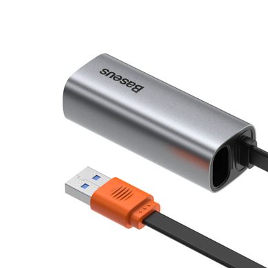 Купити USB-хаб Baseus Steel Cannon Series USB A Gigabit LAN Adapter Dark Grey - Уцінка