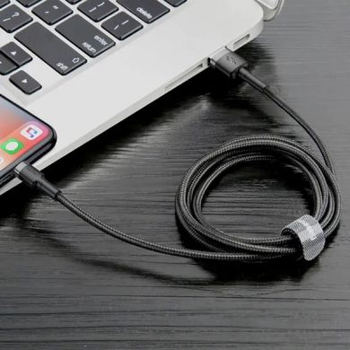 Купити Кабель Baseus Cafule Lightning USB 1.5 A 2m Black-Gray