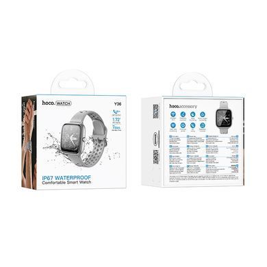 Купити Смарт-годинник HOCO Y36 43mm. 200 mAh. IP67 Smart watch(call version) Silver