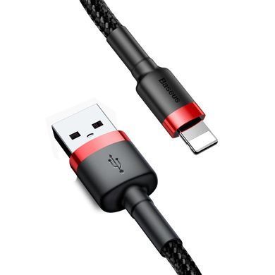 Купити Кабель Baseus Cafule Cable USB For iP 2A 3m Красный+Чёрный