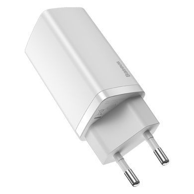 Купити Мережевий зарядний пристрій Baseus GaN2 Lite Quick Charger C+U 65W EU White