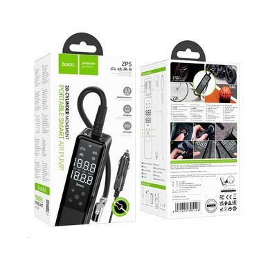 Купити Автомобільний насос HOCO ZP5 May smart air pump Black