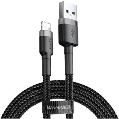 Купити Кабель Baseus Cafule Lightning USB 1.5 A 2m Black-Gray