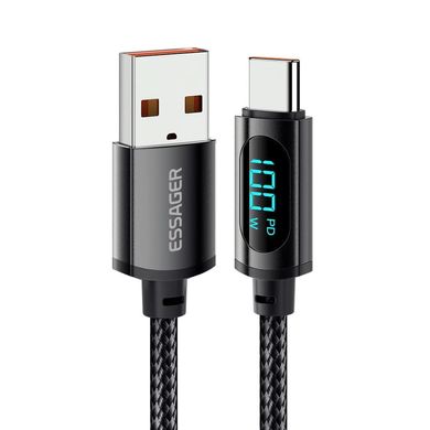 Купити Кабель ESSAGER Enjoy USB Type-C 100W 1m Black