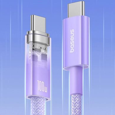 Купити Кабель Baseus Explorer Series Fast Charging Cable with Smart Temperature Control USB-C to USB-C 100W 1m Nebula Purple