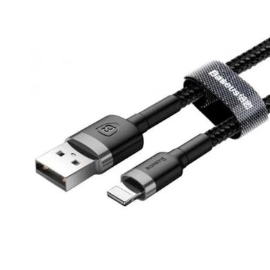 Купити Кабель Baseus Cafule Lightning USB 1.5 A 2m Black-Gray