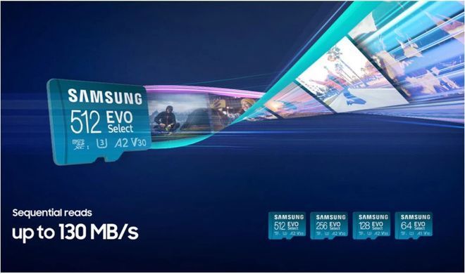 Купити Карта пам'яті microSDXC (UHS-І U3) Samsung EVO Select 256Gb class 10 A2 V30 (R130MB/s, W30MB/s) (adapter SD)