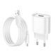 Сет сетевого зарядного устройства HOCO C109A Fighter single port QC3.0 charger (Micro) White