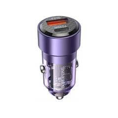 Купити Автомобільний зарядний пристрій Borofone BZ20 USB-A/Type-C Transparent Purple