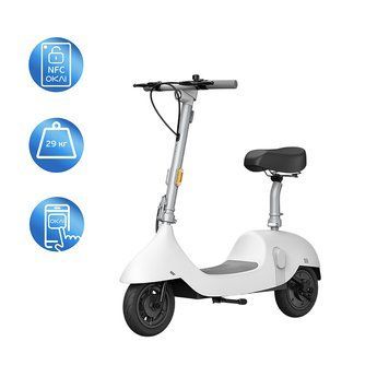 Купити Електросамокат з сидінням OKAI Ceetle PRO EA10C White 10', 350(900)W, 25Km/h, 10.4Ah, 55Km, 20%, NFC, App.29kg