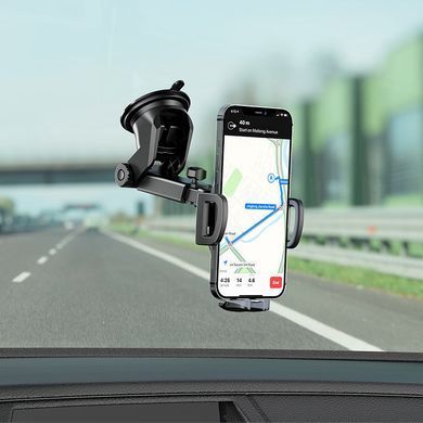 Купити Автотримач для телефона BOROFONE BH53 Windy center console car holder Black Grey