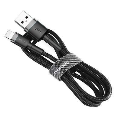 Купити Кабель Baseus Cafule Cable USB For Lightning 2.4A 0.5m Серый+Черный